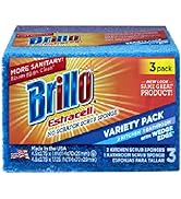 Brillo Estracell Sponges, Premium Long Lasting, Kitchen & Bathroom with Wedge Edge Variety Pack (...