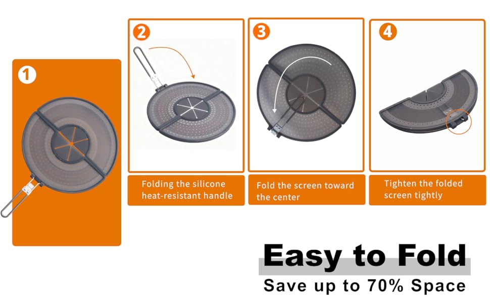 Foldable Silicone Splatter Screen