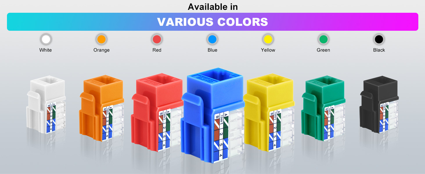 Cat6 keystone jacks