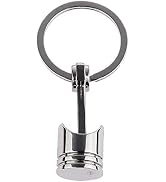 JJLFresheners Silver Piston Keychain Metal Auto Part Engine Key Chain Solid Connecting Rod Piston...