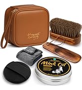 Feilove 4-in-1 Mink Oil Leather Conditioner and Cleaner 3.52 oz - Premium Waterproof Formula for ...