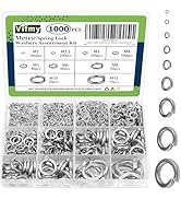 Vifmy Spring Lock Washers Assortment Kit(1000 Pack),M2 M2.5 M3 M4 M5 M6 M8 M10 M12 Metric Split L...