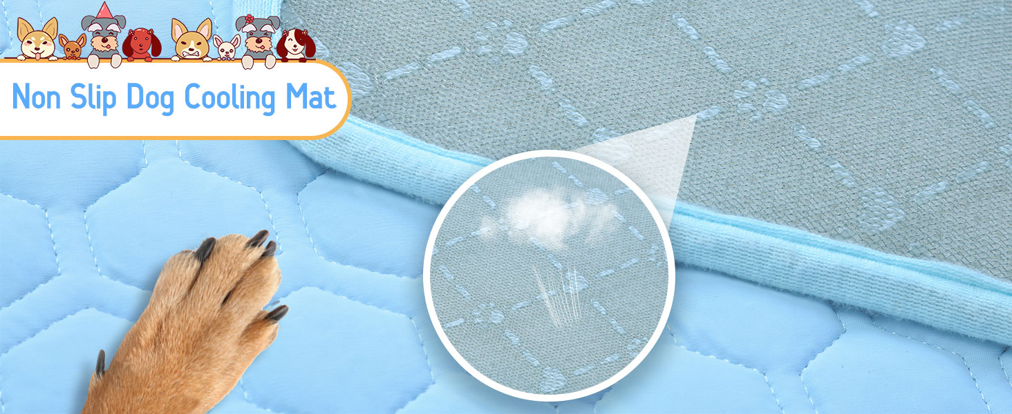 Non slip dog cooling mat