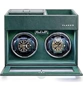 Vlando Automatic Double Watch Winder - Watch Winder Box with Men Jewelry Organizer Tray, Japanese...