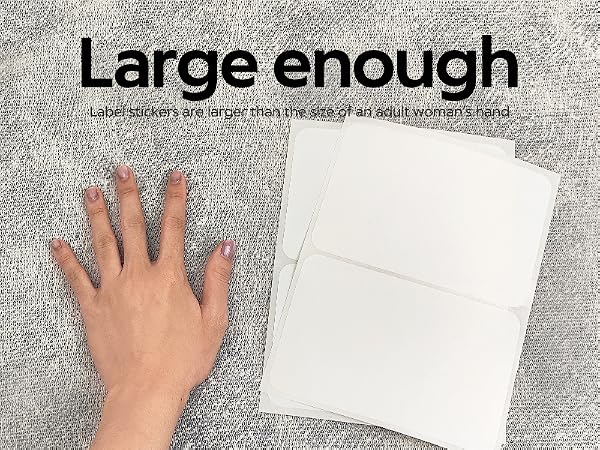 White Large Labels