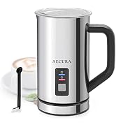 Secura Milk Frother, Electric Milk Steamer Stainless Steel, 16.9oz/500ml Automatic Hot and Cold F...