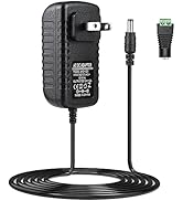 LightingWill 12V Power Supply, 2A 24W Power Adapter, AC 110V to 12Volt Converter, Wall Plug Trans...