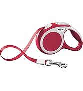 FLEXI Vario Retractable Dog Leash (Tape), 10 ft, Extra-Small, Red