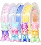 RAMBERY Silk Rainbow PLA 3D Printer Filament Bundle Shiny Multicolored Filament 1.75mm Fast Color...