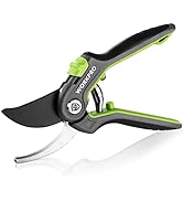 WORKPRO Bypass Pruning Shears, 8’’ Stainless Steel Gardening Hand Pruner, Professional Garden Tri...