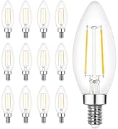 Sigalux E12 LED Candelabra Bulb 40 Watt Equivalent, Dimmable Chandelier Light Bulbs 5000K Dayligh...