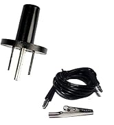 Static Care ESD Grounding Cable with Alligator Clip 8' Long with Banana Jack Outlet Plug Adapter ...
