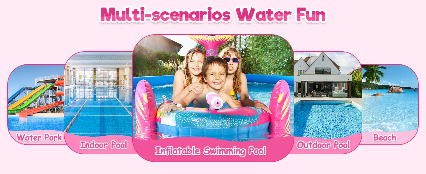 Outdoor Beach Water Park Swimming Inflatable Pool Toys for Kids and Girls Age 3-8+