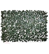Windscreen4less Artificial Leaf Faux Ivy Expandable/Stretchable Privacy Fence Screen (Double Side...