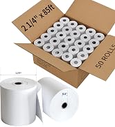 2 1/4'' x 85' Thermal Receipt Paper 50 Rolls, PAPRMA POS Paper Cash Register Paper Rolls, Thermal...