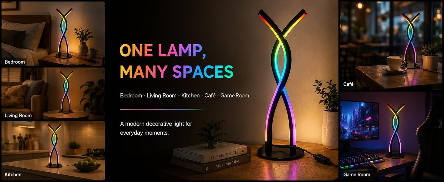 Modern decorative RGB light, perfect for everyday moments in any room.