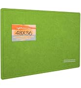 Large Bulletin Board - 48 x 36 Inches, Decorative Felt Pin Board for Wall - 4' x 3' Foldable Phot...