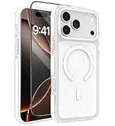 Vearstie for iPhone 17 Pro Max Case: Clear Magnetic Phone Cover with Screen Protector, Compatible...