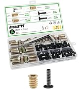 AvrestYPT 71 Pcs 1/4-20 Threaded Inserts Kit: 34x 3/4" Furniture Inserts + 35x 19/32" Bolt Insert...