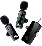 Bonkyo 3 in 1 Wireless Lavalier Microphone for iPhone & Android - Mini Video Recording Mic, Ultim...