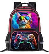 HiGaits Cartoon Kids Backpack for School - 17 Inch Lightweight Bookbag with 3D Reflective Design ...