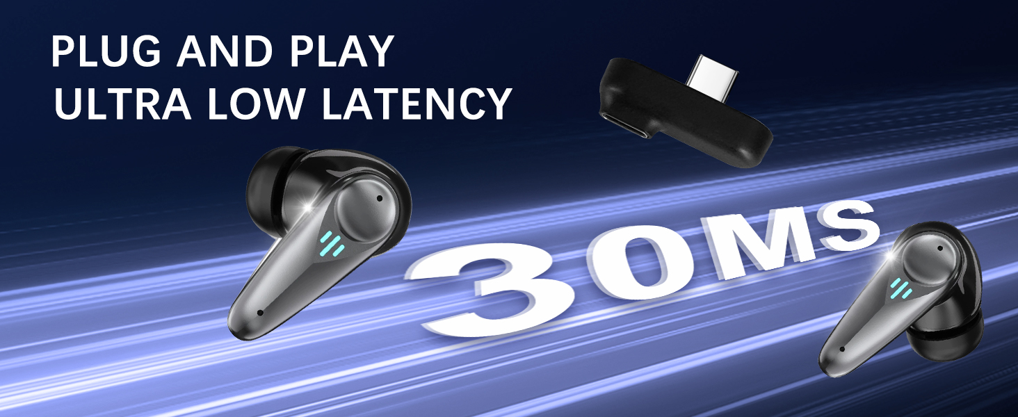 KASOTT 2.4GHZ Wireless Gaming Earbuds