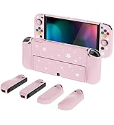 PlayVital AlterGrips Protective Slim Case for Nintendo Switch OLED, Ergonomic Grip Cover for Joyc...