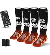 ThxToms Electric Heated Socks for Men Women, 5000mAh Rechargeable Battery Heating Socks with APP ...