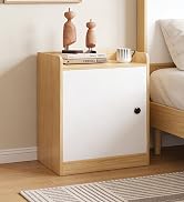 vie poetique Nightstand for Small Spaces, Side Table, Bedroom Tail Table, Bedside Storage Furnitu...