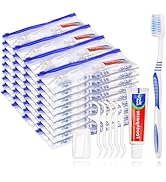 SLequipo Pack of 50 Travel Toothbrushes with Toothpaste Individually Wrapped, Travel Kit Plastic ...