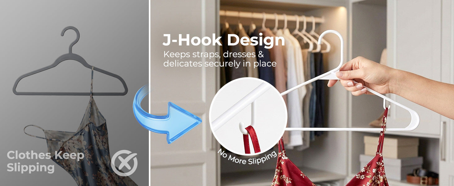white plastic hangers without Notched Shoulder