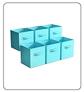 Sorbus Foldable Storage Cubes - 6 Fabric Baskets for Organizing Pantry, Closet, Shelf, Nursery, P...