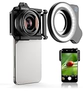 10-20X Zoom Macro Lens Kit with Fill Light for Smartphone, Macro Phone Lens with Universal Lens C...
