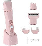 Fanovae 3-in-1 Bikini Trimmer for Women – Electric Razor & Body Hair Trimmer with Charging Dock, ...