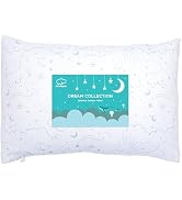 LittleHippo Toddler Pillow (13x18) with Bamboo (Viscose) Pillowcase - Hypoallergenic Pillow for S...
