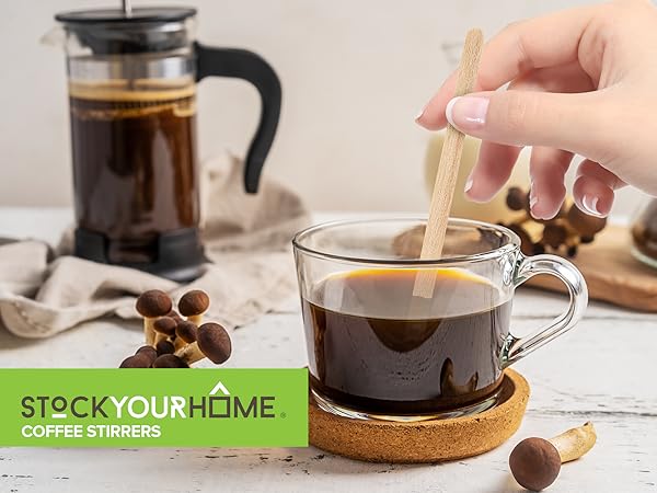 wooden coffee stir sticks