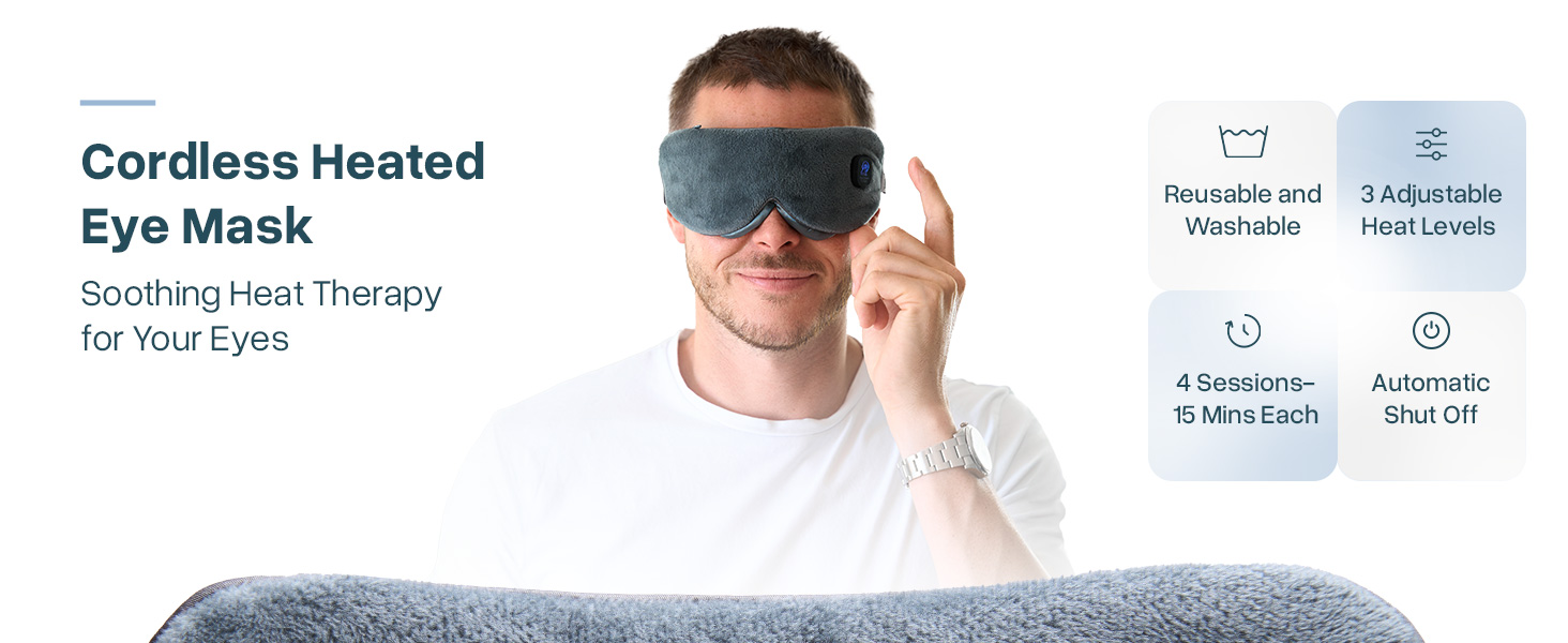 myhalos cordless heated eye mask soothing heat therapy usb heat eye mask