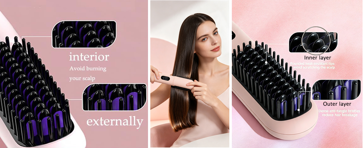 Porta Cordless Hair Straightener Brush