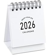 MINI Desk Calendar 2025-2026 - Small Desk Calendar Runs from July 2025 to Dec 2026, Monthly Calen...