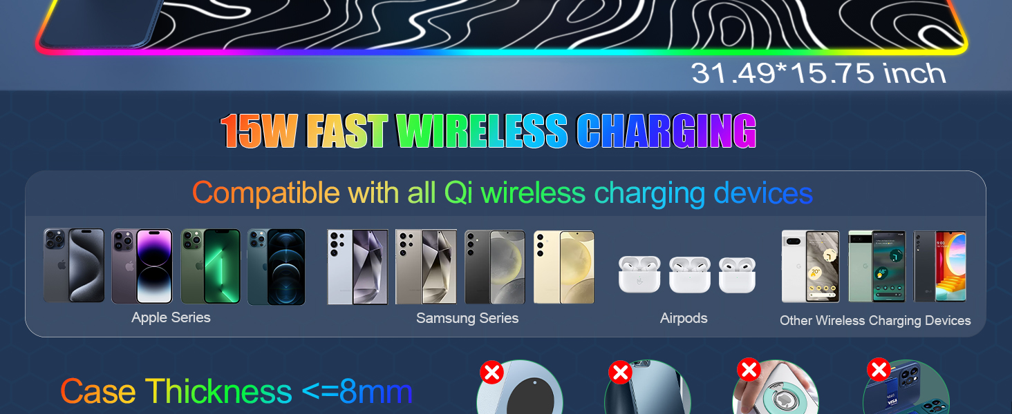 fast charging mouse pad