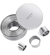 SOKUNI 12 Piece Circular Hole Biscuit Cutter Set, made of Stainless Steel Material, with Storage ...