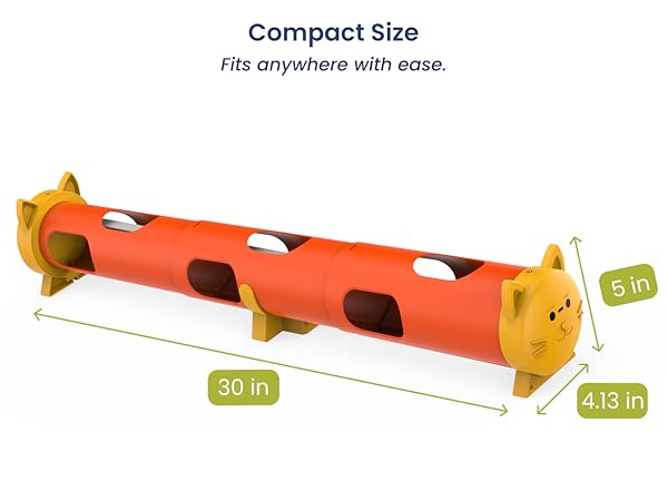 Compact cat toy size for easy placement