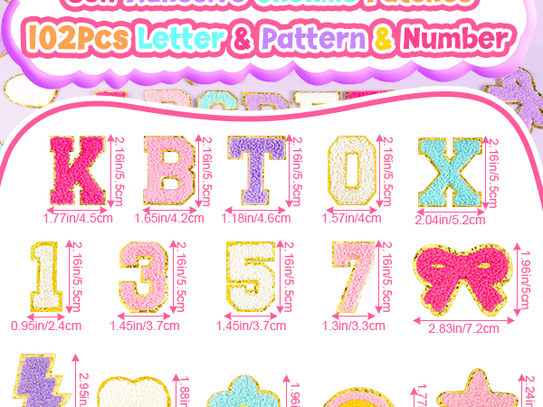 Chenille Letter Patches