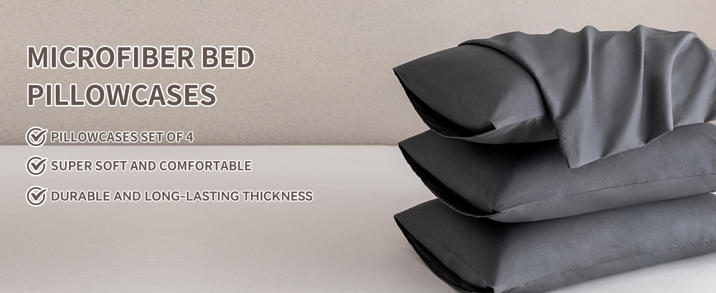 dark grey pillowcases