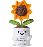 Wiz BBQT Handmade Crochet Sunflower Pot Plush with “You are My Sunshine” Card–Heartfelt Mom Gifts...