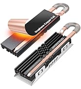 GRAUGEAR Heat Pipe Cooler for M.2 SSD Memory Extension, M.2 2280 NVMe SSD Heatsink, Pure Copper H...