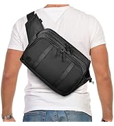 Large Crossbody Waist Bag Tactical Fanny Pack for Men Hip Bum Bag with Water Bottle Holder Adjust...
