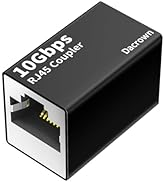 Dacrown RJ45 Ethernet Coupler 10Gbps, Extender Adapter for Cat8 Cat7 Cat6 Cat5 Cat5e Ethernet Cab...