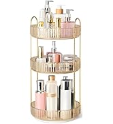 360° Rotating Makeup Organizer for Vanity, 3 Tier Perfume Organizers Skincare Organizers and Stor...