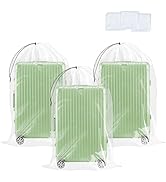 Yotako 62x31 Inch Extra Large Clear Drawstring Plastic Bags 3 Pack (5 Mils), Extra Thicken Large ...
